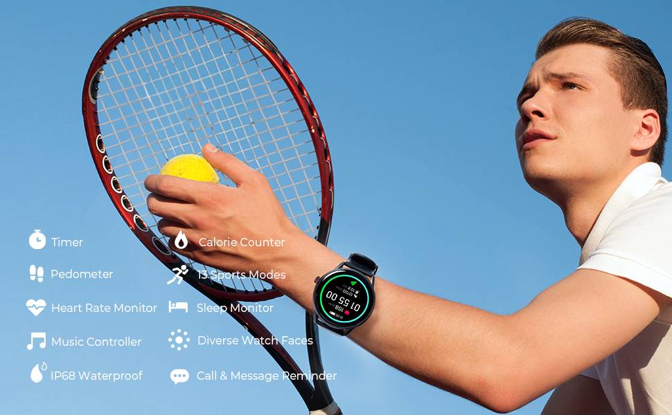 SoundPEATS Smart Watch, Model Watch PRO1  Black