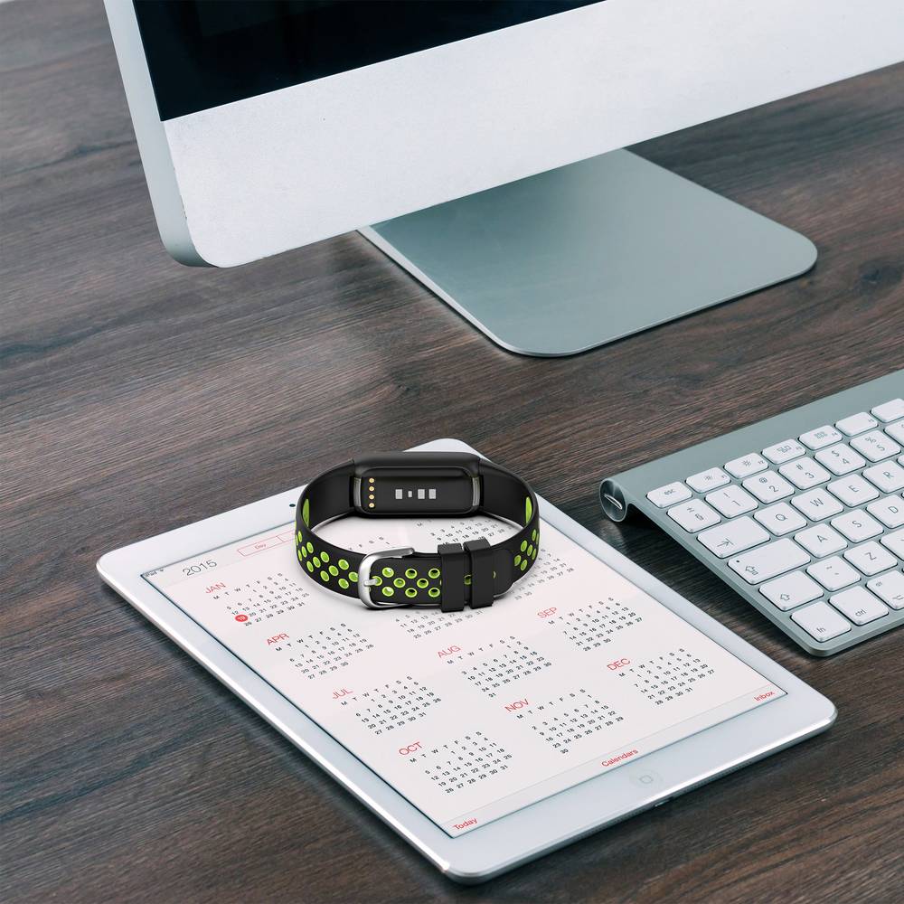 Sport Silicone Replacement Band for Fitbit Luxe  Red_Black