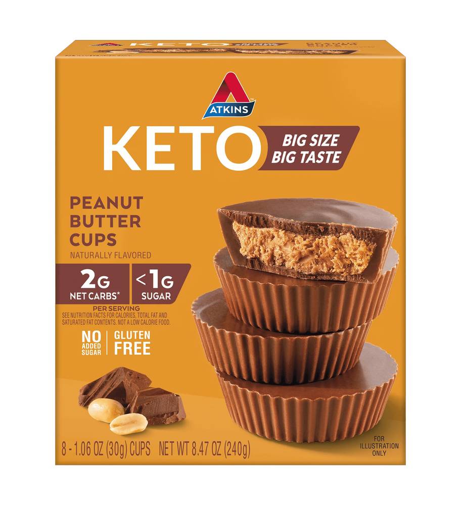 Atkins - Keto Mega Treats Peanut Butter Cups (8 Cups)