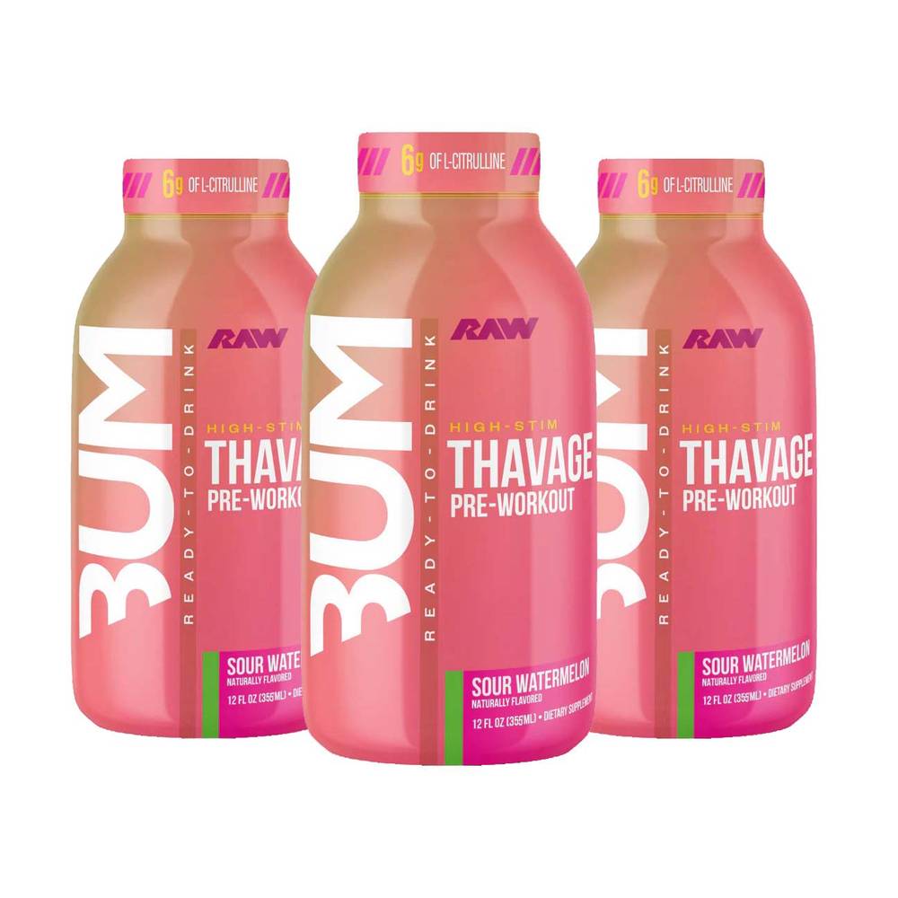  راو - بوم ثافاج مشروب جاهز للشرب قبل التمرين - Raw Nutrition BUM Thavage  RTD Pre-Workout Drink 