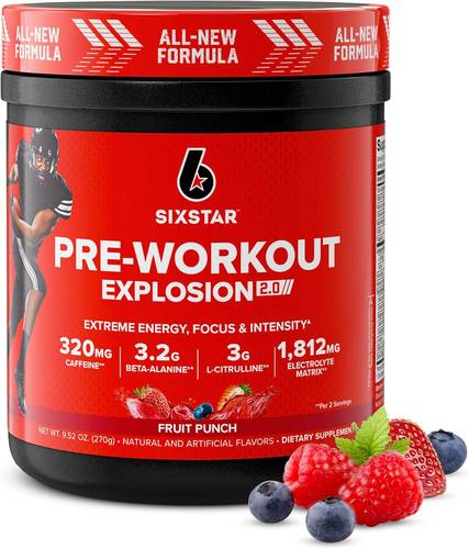 سيكس ستار - اكسبلوجن 2.0 قبل التمرين (270 جم) - Six Star Explosion 2.0 Pre-Workout