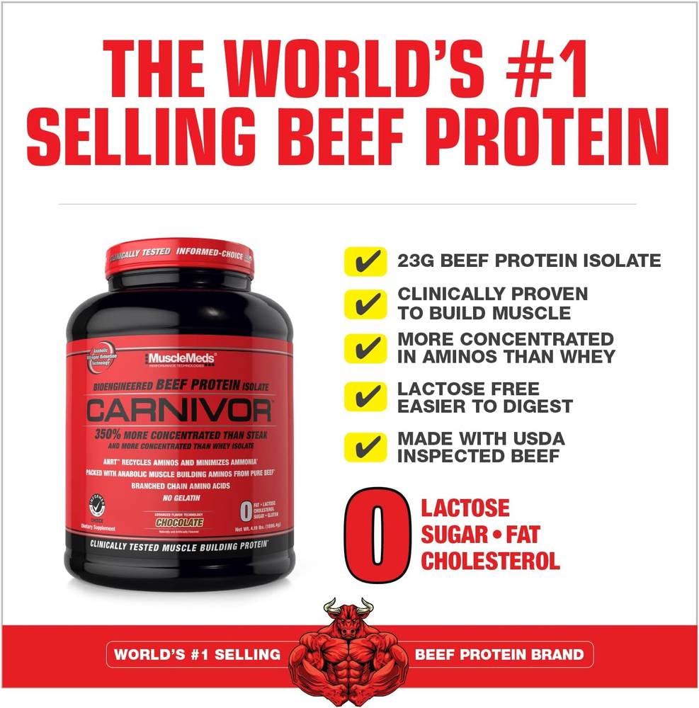 MuscleMeds - Carnivor Beef Protein Isolate (4 lb)  Chocolate