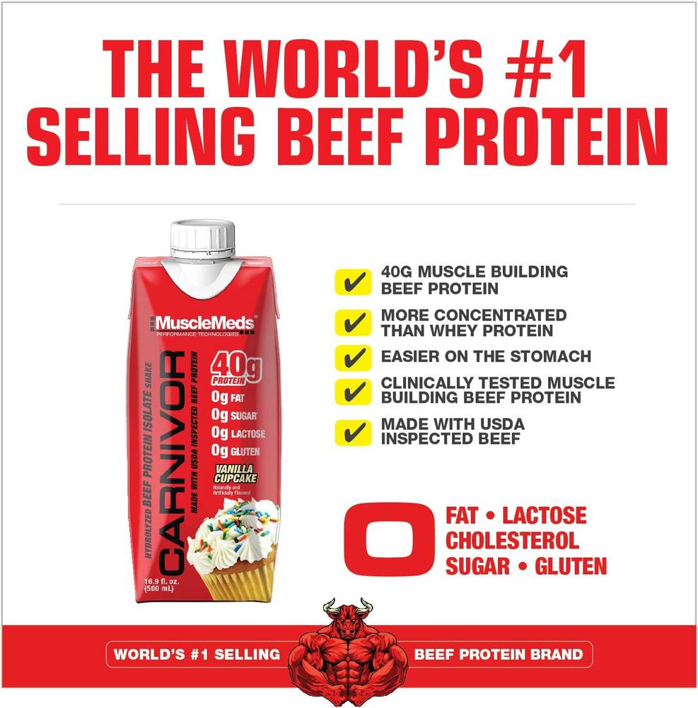 MuscleMeds - Carnivor Protein Ready To Drink (12 pack )