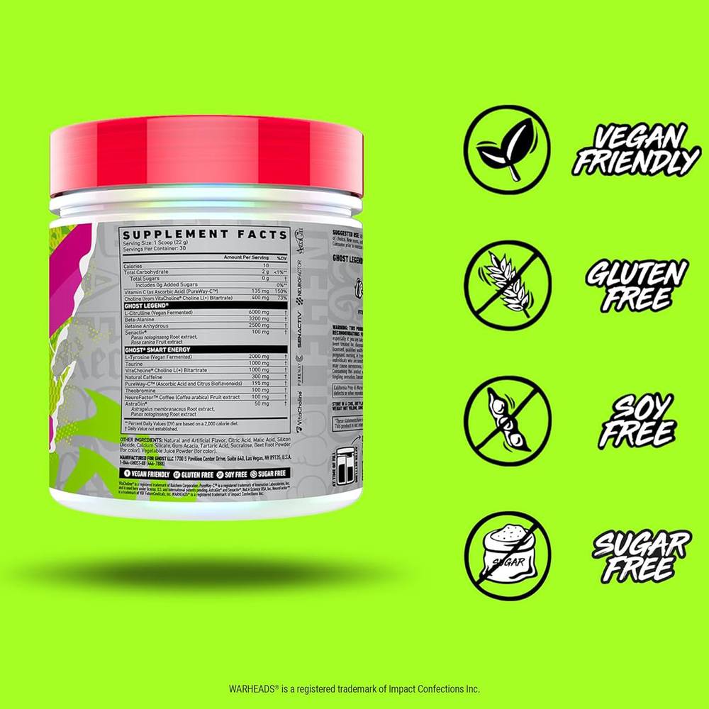  Ghost - Legend Pre-Workout Energy Powder (30 Servings) 