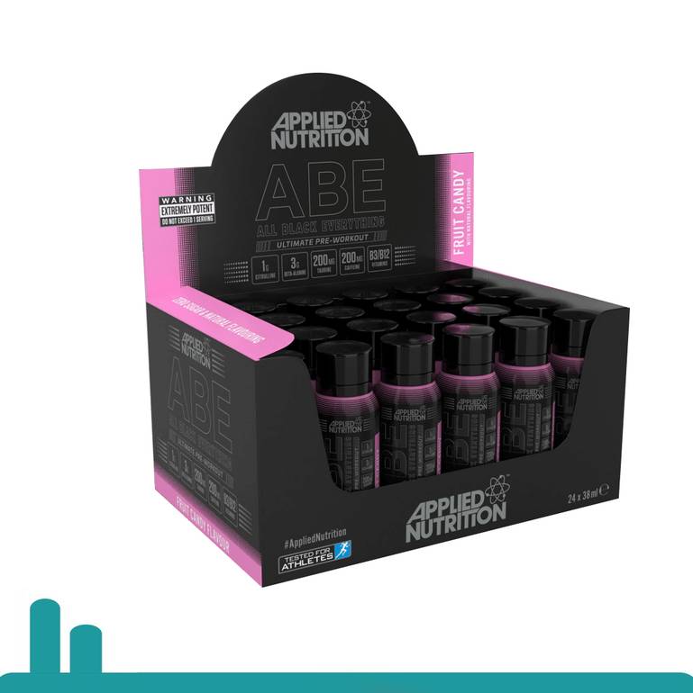 أبلايد نيوتريشن اي بي اي شوت قبل التمرين , (24 عبوة*38مل) , Applied Nutrition ABE SHOT 