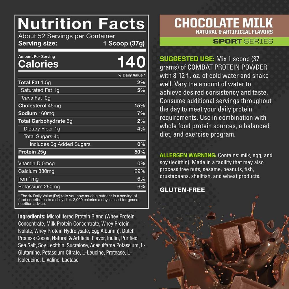 MusclePharm Combat Protein Powder (4 lbs)  Cookies and Cream