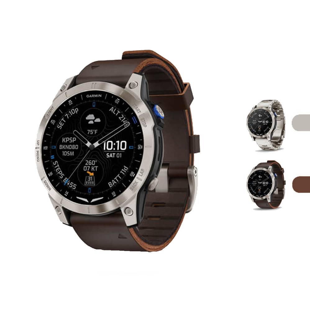 Garmin Watch For Aviators, Model D2 Mach 1  Titanium Bracelet
