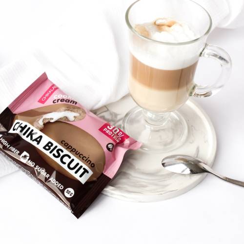 CHIKALAB - Chika Biscuit Cookies Protein With Filling (9 pieces)  Creamy Brownie