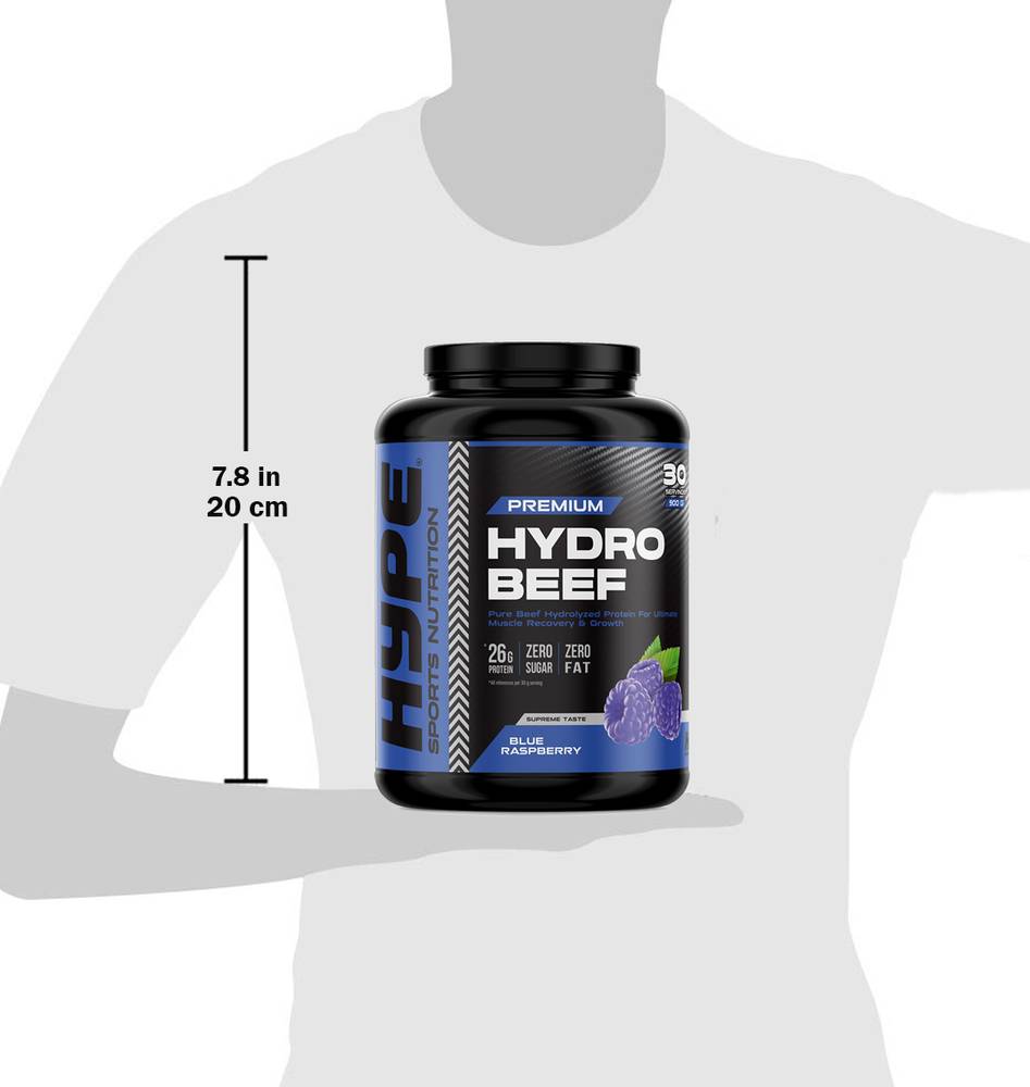 Hype - Hydro Pure Beef Protein  1.8kg  Blue Razz Rush