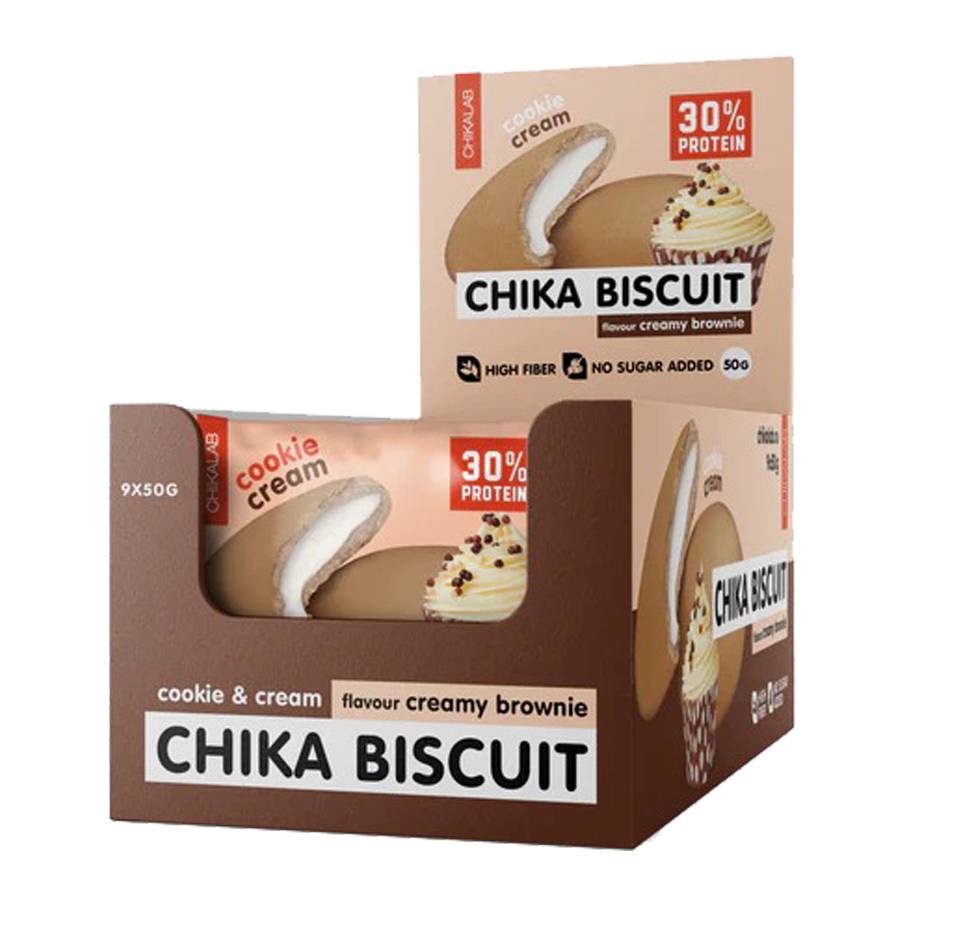  شيكالاب - شيكا بسكيت بسكويت البروتين بالحشوة (9 حبات) - CHIKALAB Chika Biscuit Cookies Protein  