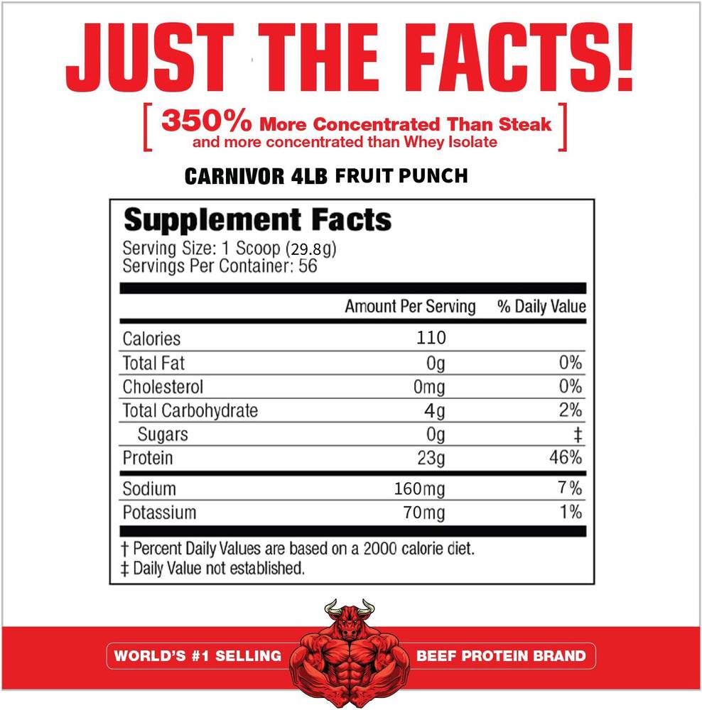   ماسل ميدز - كارنيفور بيف بروتين ايزوليت (4 باوند) MuscleMeds Carnivor Beef Protein Isolate 