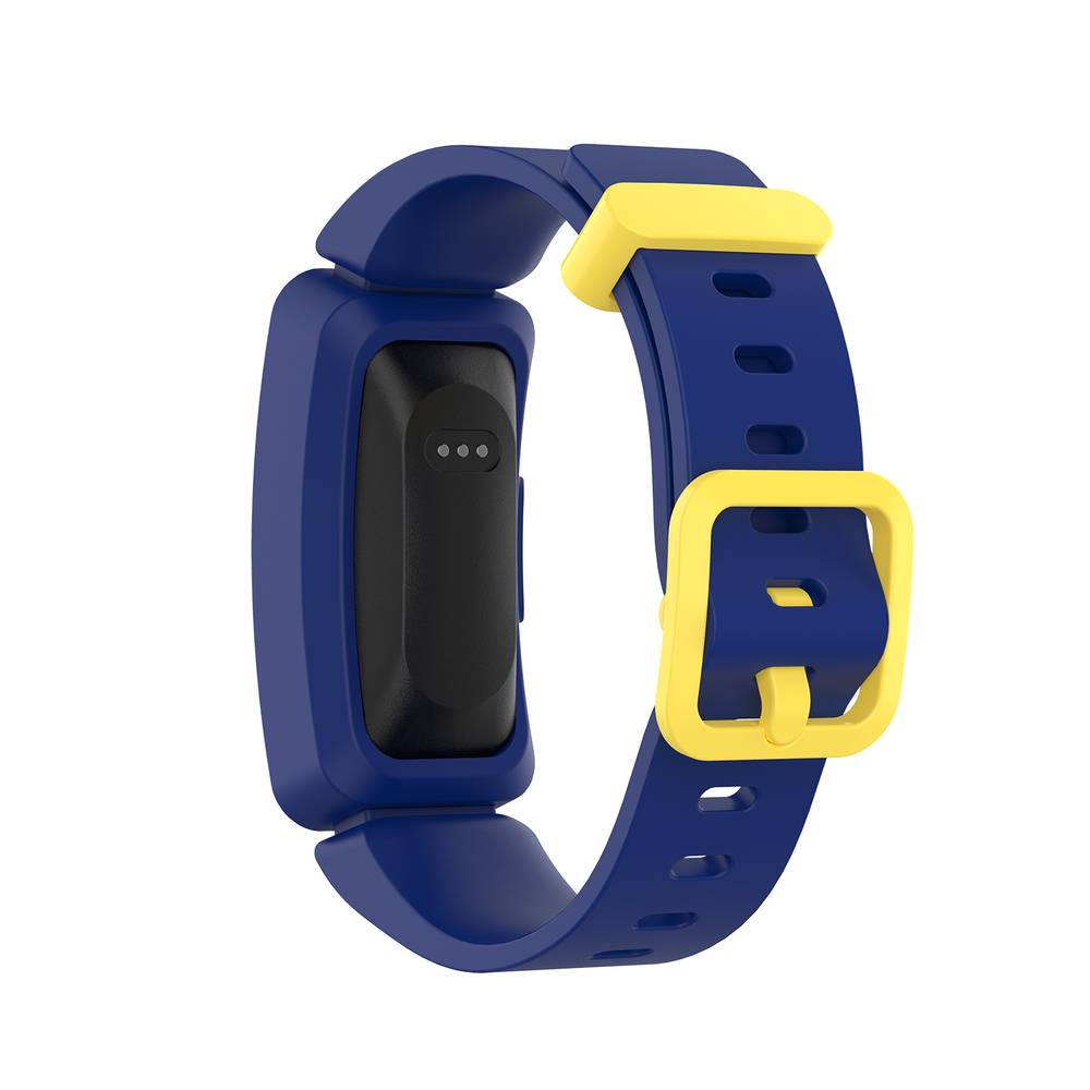 Silicon Classic Replacement Band for Fitbit Ace 2   Night Sky + Neon Yellow