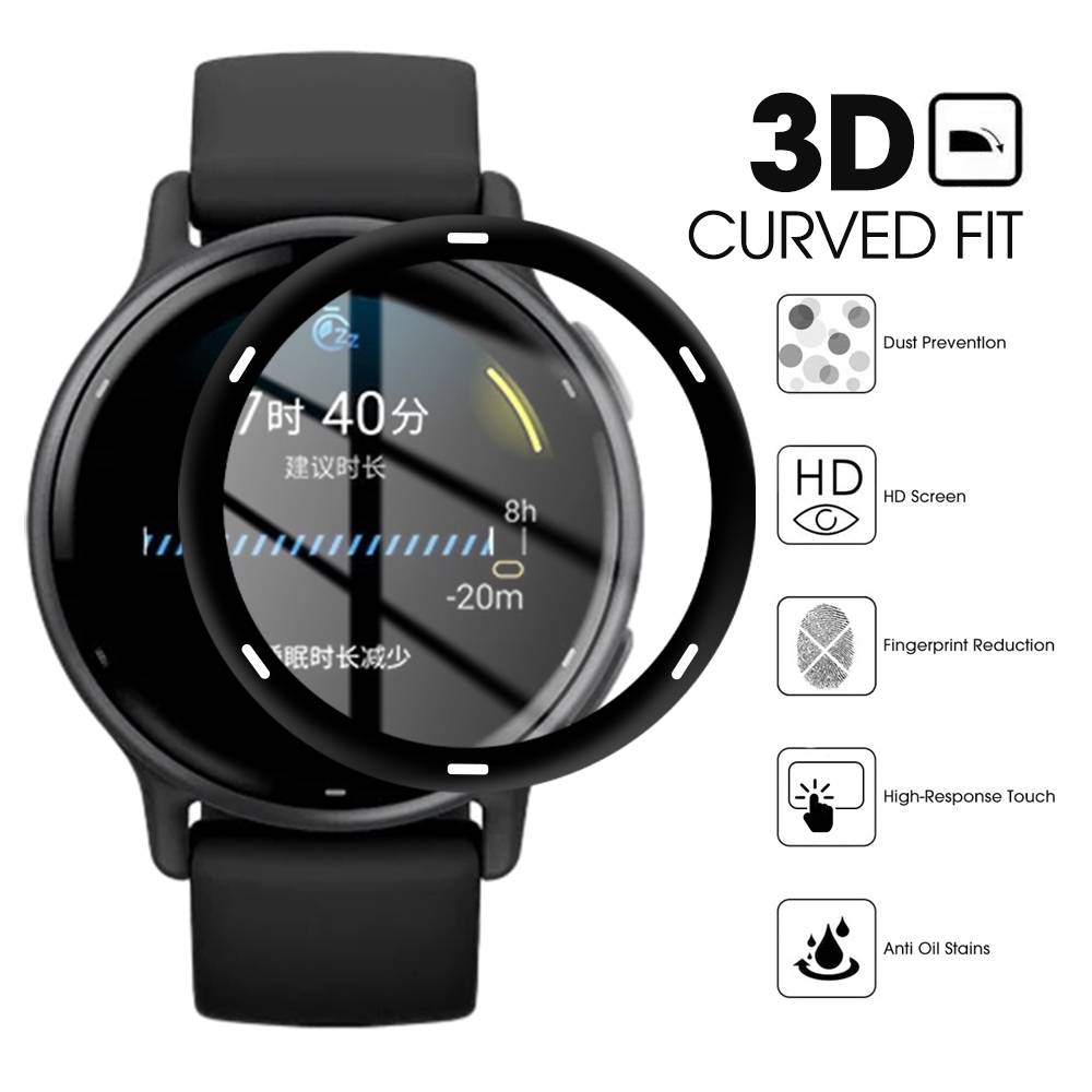 4 Pieces - 3D Screen Protector For Garmin Vivoactive 5/ Forerunner 165