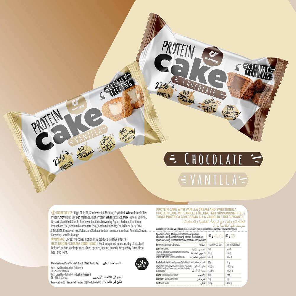 Go Fitness Nutrition - Protein Cake (12 pcs)  Vanilla