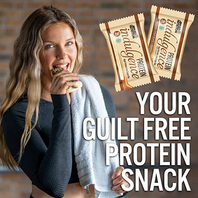 Applied Nutrition Protein Indulgence Bar, (Box of 12 Bars)  Belgian Chocolate Caramel