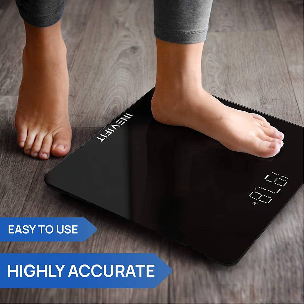 INEVIFIT Bathroom Scale (Open Box)  Black