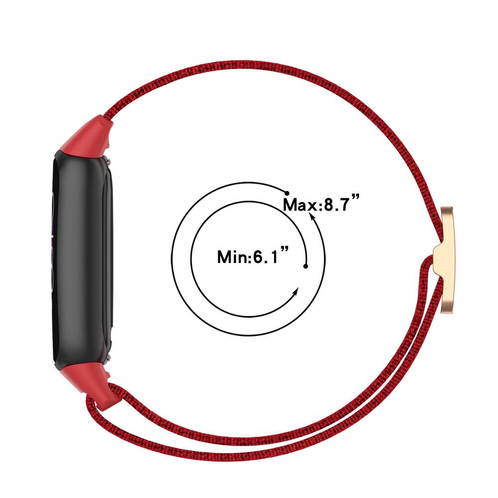 Nylon Replacement Band for Fitbit Luxe Watch  Red