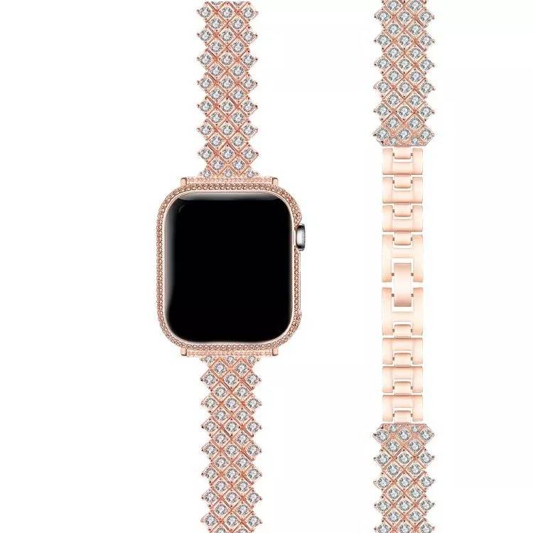 Women Strap with crystal design for Apple watch   38mm-40mm-41mm  Silver