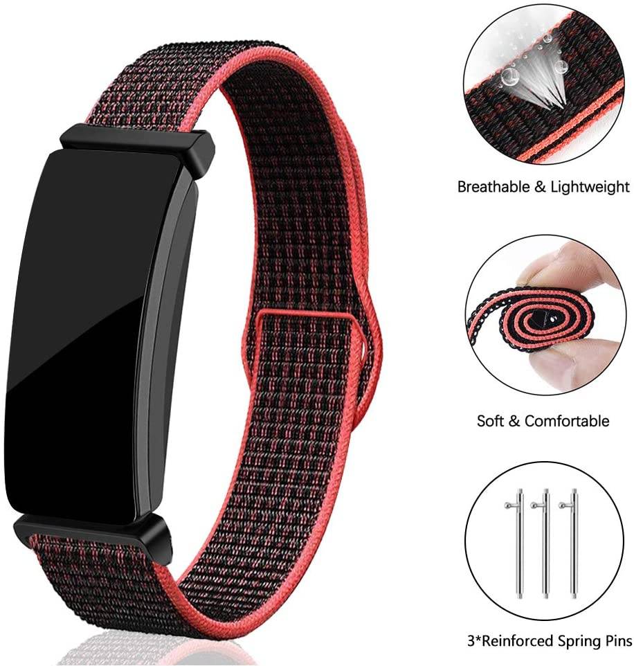 Nylon Fabric Replacement Bands for Fitbit Inspire / Inspire HR Watch  White