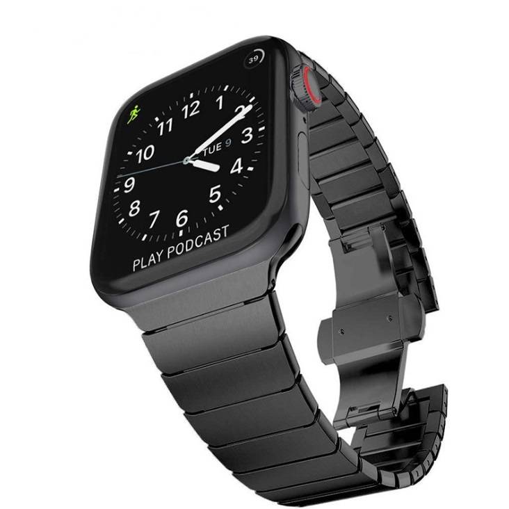 Metal Replacement Band for Apple Watches  Rose Gold  42mm-44mm-45mm-46mm-49mm