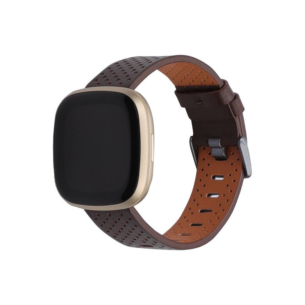 Leather Replacement Band for Fitbit Versa 3/ Fitbit Sense Watches  Pink
