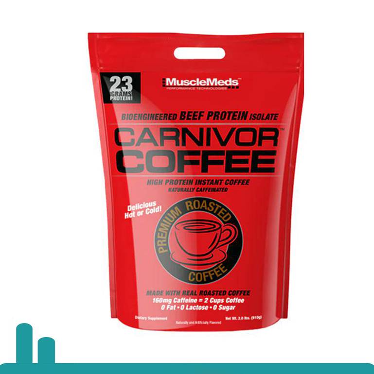 مسل ميدز، كارنيفور كوفي، بروتين قهوة سريعة التحضير (0.9 كجم) MuscleMeds Carnivor Coffee
