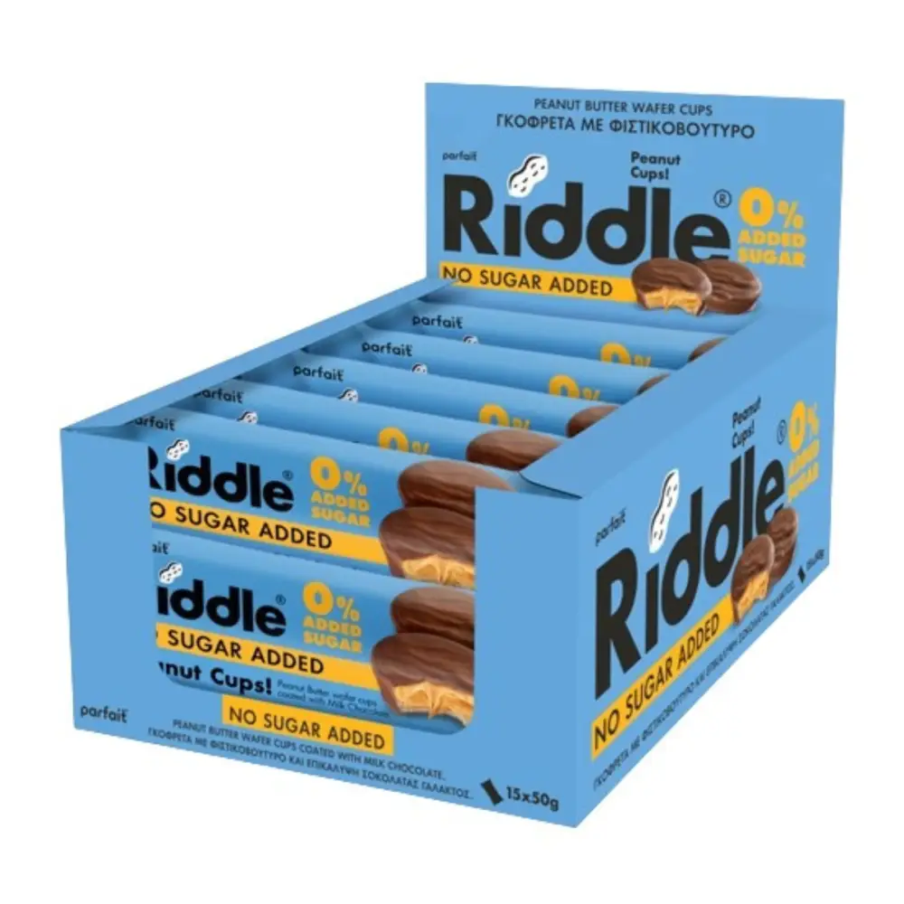  ريدل -  بار ويفر بروتين بزبدة الفول السوداني (15 حبة) - Riddle Peanut Butter Protein Bar Wafer 