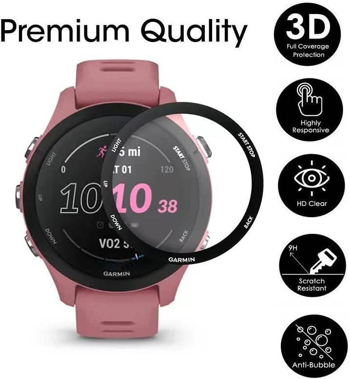 4 Pieces - 3D Screen Protector For Garmin Forerunner 255 / Forerunner 265