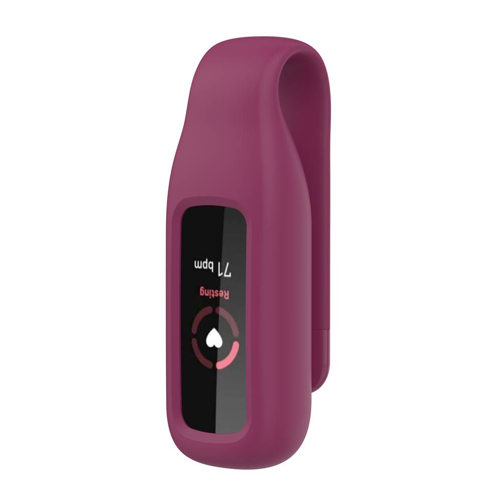 Silicone Clip Holder For Fitbit Luxe , (Pack of 2)  Red / lavendor
