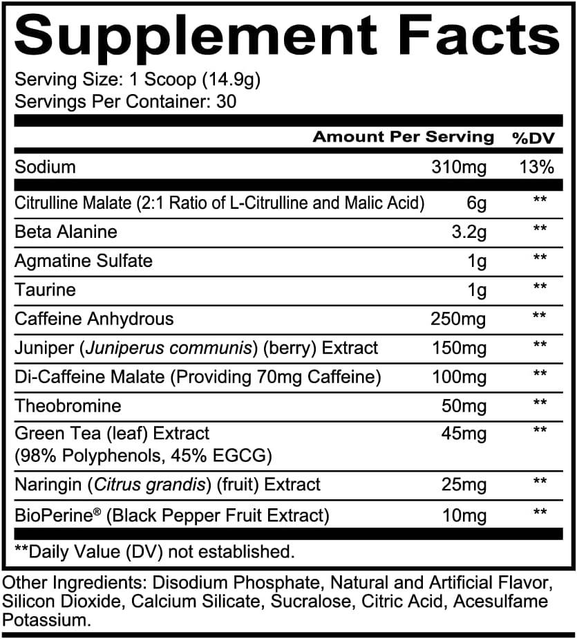  ريدكون 1 - توتال وار ماقبل التمرين (30 حصة) Redcon1- Total War pre-workout 