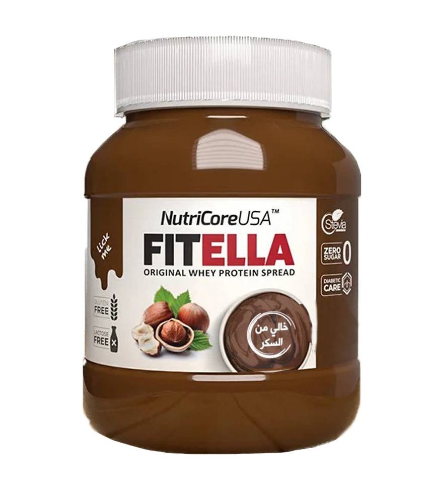  نيوتري كور فيتيلا شوكولاتة قابلة للدهن بروتين, خالية من السكر (350 جم) - NutriCore Fitella Protein, Sugar Free Chocolate Spread 