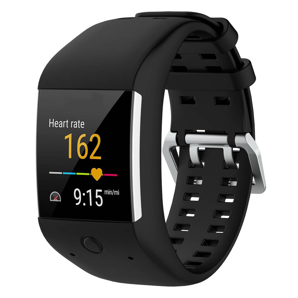 Replacement Band for Polar M600 , Silicon Type  Black