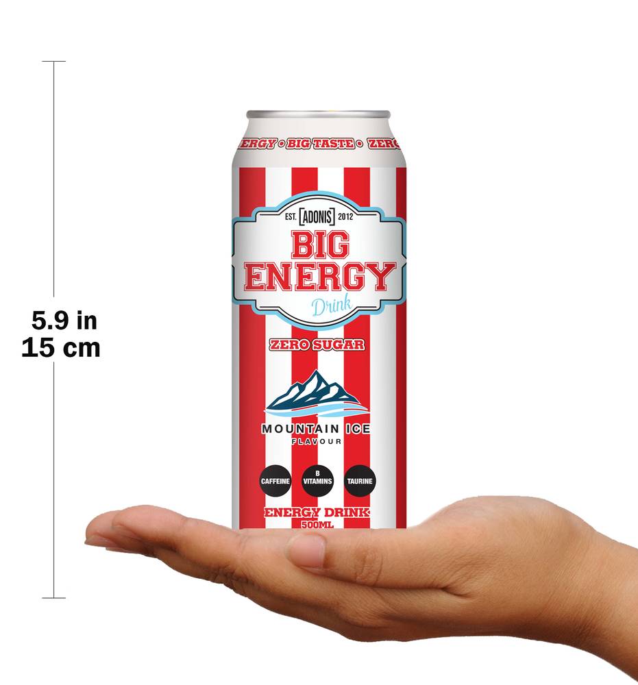 Adonis - Big Energy Drink Zero Sugar (500 ml)  12 pack (carton)