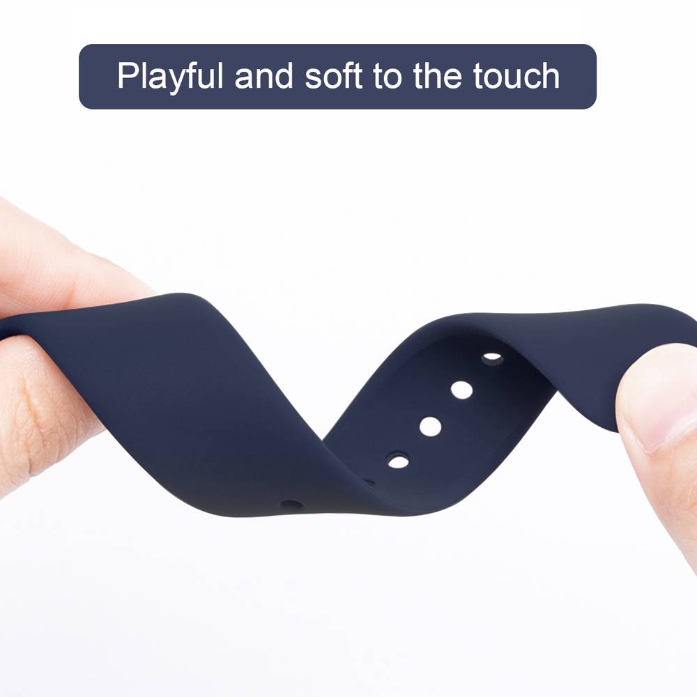 Classic Silicone Replacement Band for Apple Watches  38mm-40mm-41mm  Dark blue