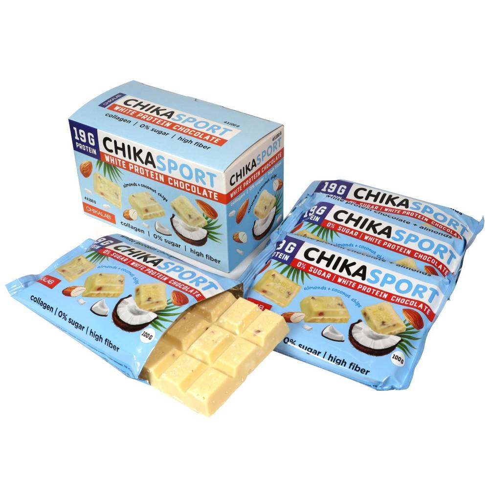 CHIKALAB - ChikaSport Protein Chocolate (4 pieces)  Chocolate Hazelnuts