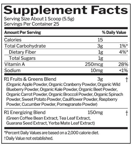 Rule One Protein - R1 Energized Fruits / Greens (25 Servings)