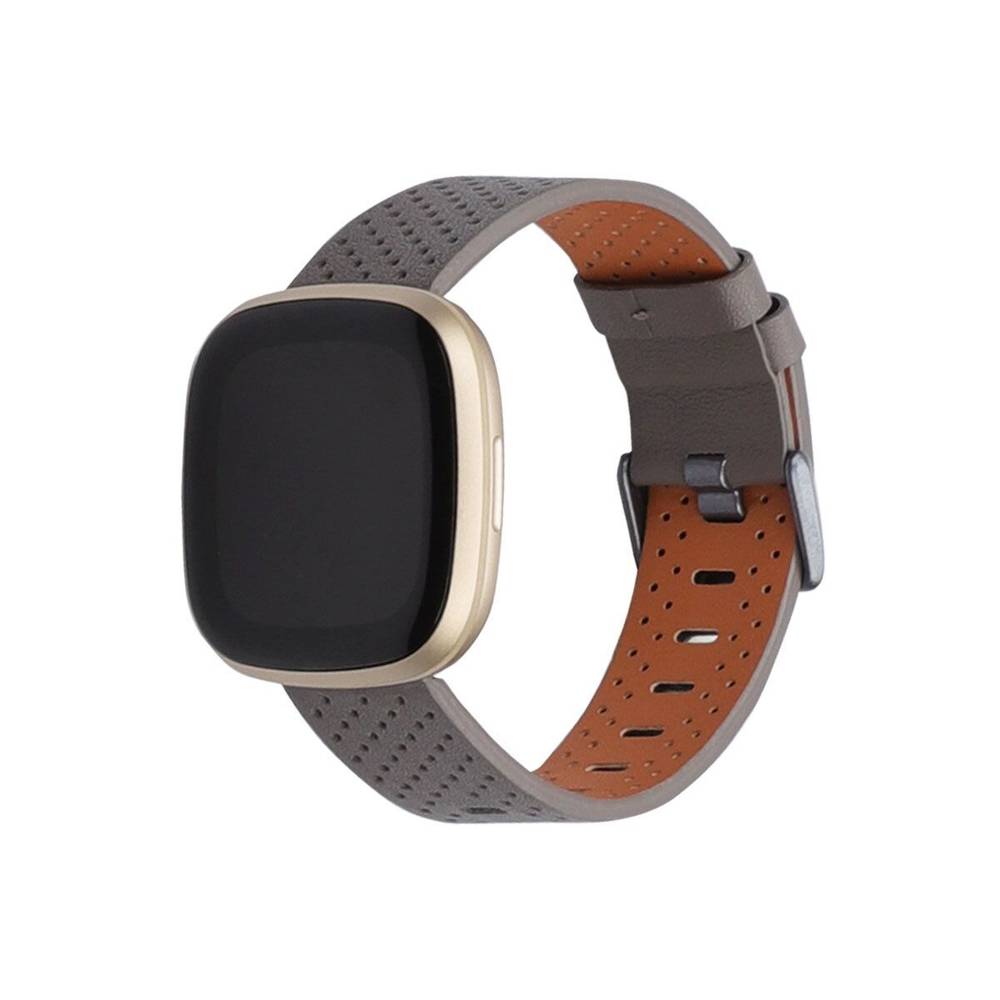 Leather Replacement Band for Fitbit Versa 3/ Fitbit Sense Watches  Pink