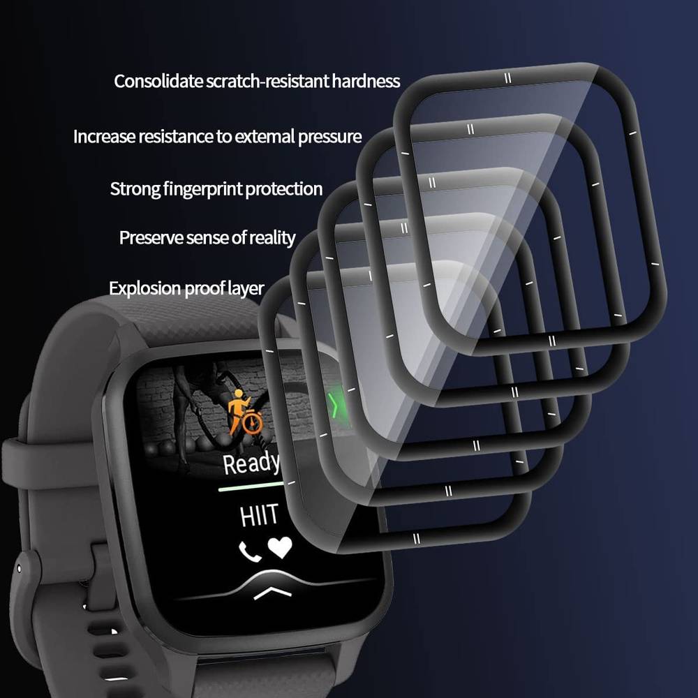 4 Pieces - 3D Screen Protector For Garmin Venu SQ 2