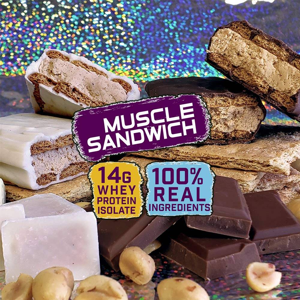 Muscle Sandwich - Protein Bar (12 Bars)  Vanilla