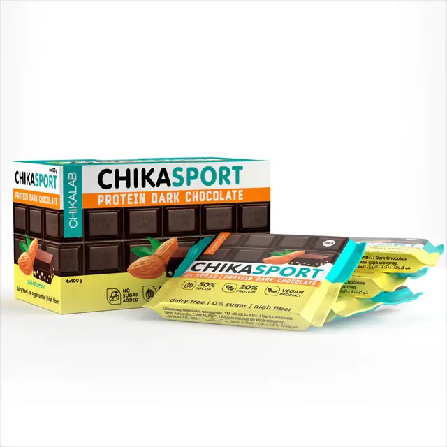CHIKALAB - ChikaSport Protein Chocolate (4 pieces)  Chocolate Hazelnuts