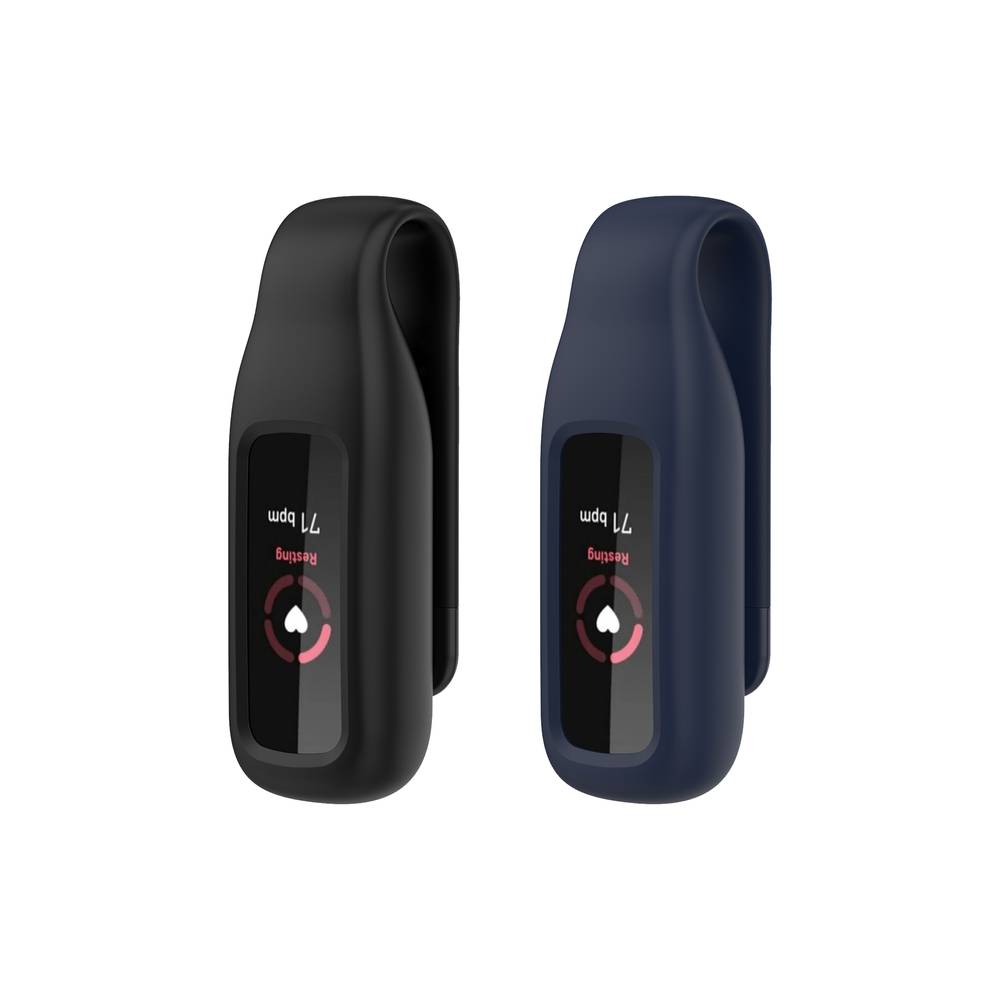 Silicone Clip Holder For Fitbit Luxe , (Pack of 2)  Red / lavendor