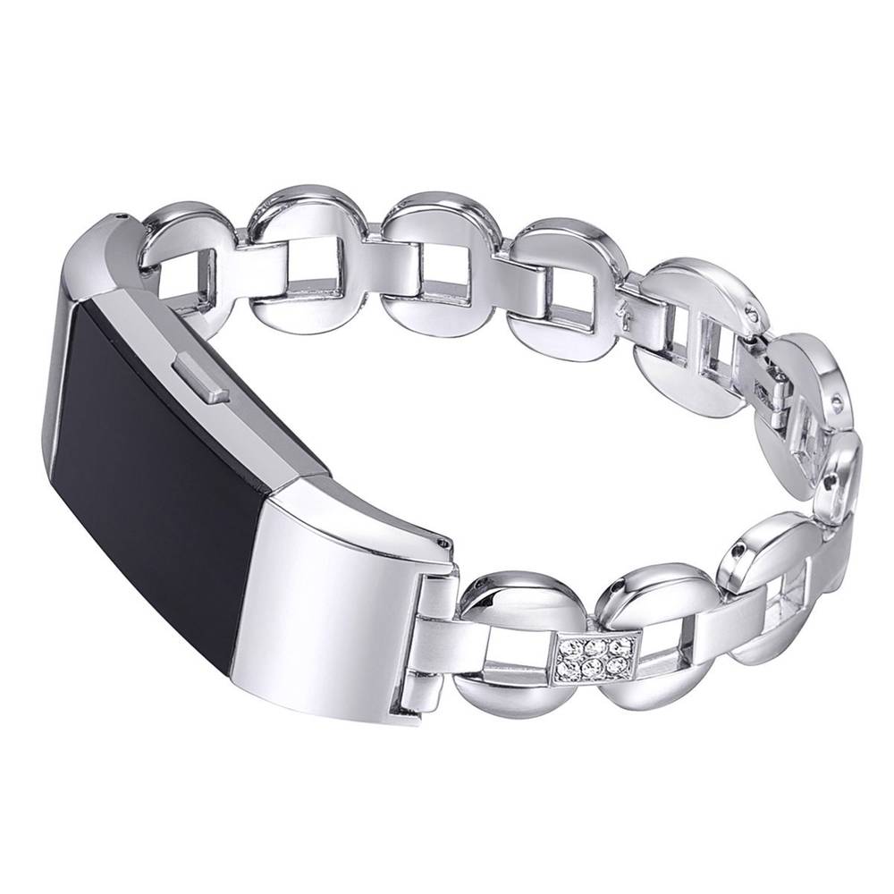 Replacement Band for Fitbit Charge 2, Metal Type  Silver