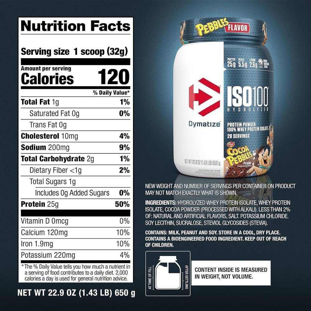  ديماتيز - ايزو 100 واي بروتين المعزول - Dymatize ISO100 Hydrolyzed Whey Protein 