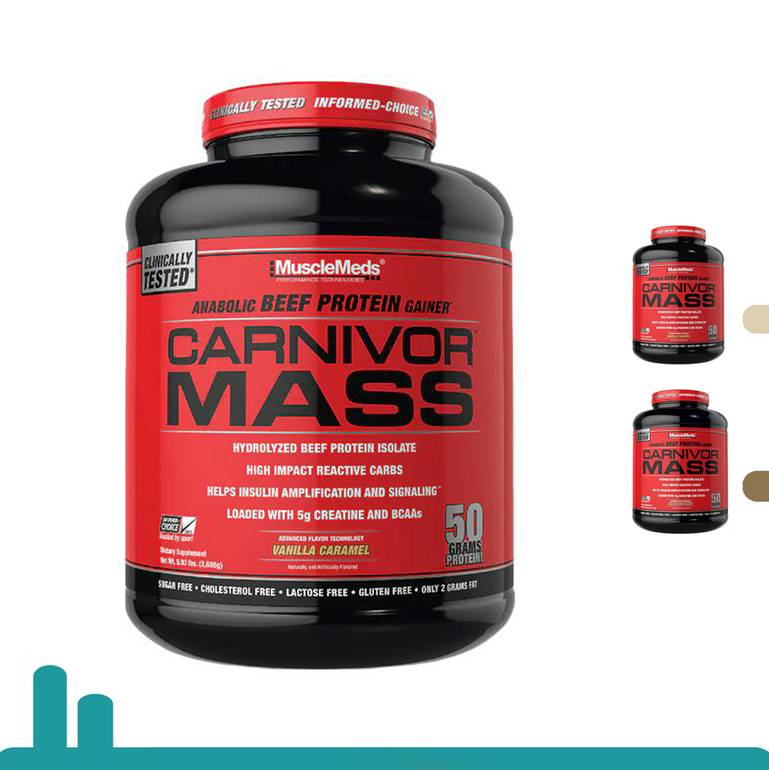 ماسل ميدز  كارنيفور ماس، بيف بروتين (2.6 كجم) MuscleMeds Carnivor Mass Beef Protein