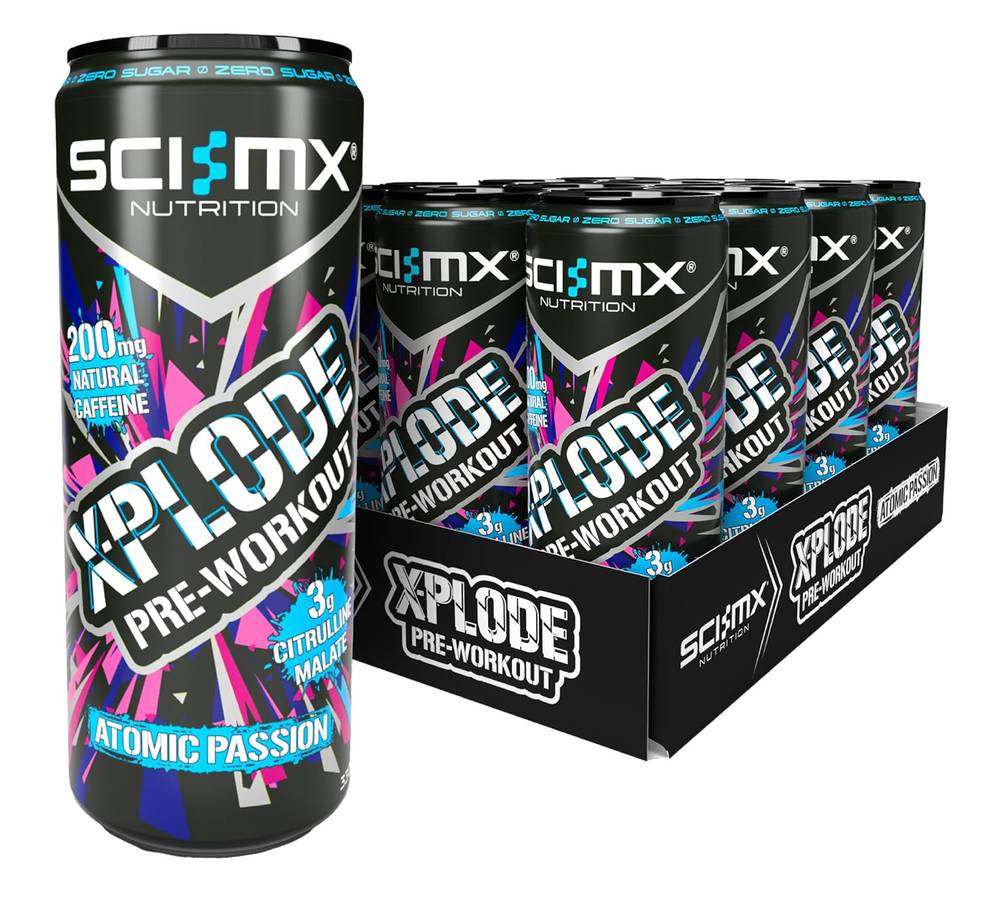  SCI-MX - مشروب الطاقة اكس بلود  قبل التمرين (12 علبة) - SCI-MX X-Plode Pre-Workout  