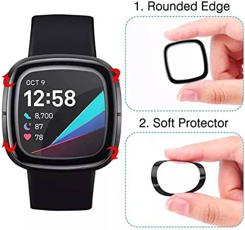 4 pcs 3D Screen protector For Fitbit Versa 4/Fitbit Sense 2