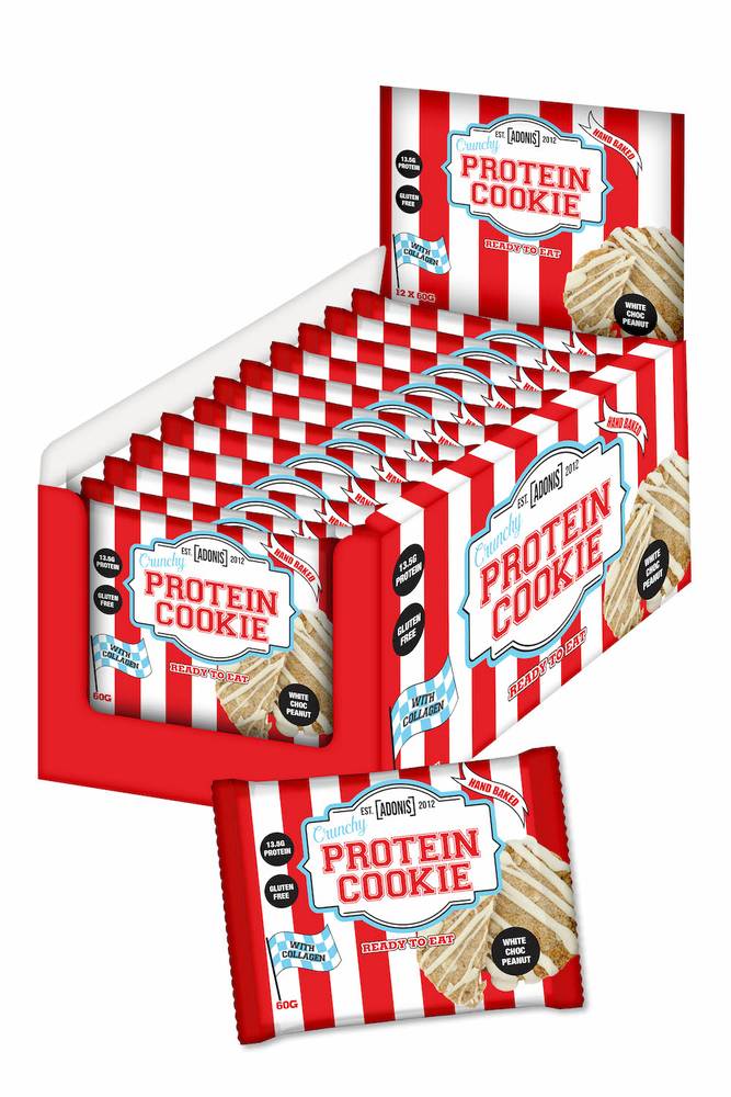  ادونيس - كرانشي كوكيز بروتين (12 بار) - Adonis Crunchy Protein Cookies 