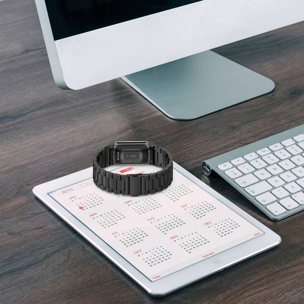 Metal Replacement Band For Fitbit Charge 5 / Charge 6 Watch  Gold