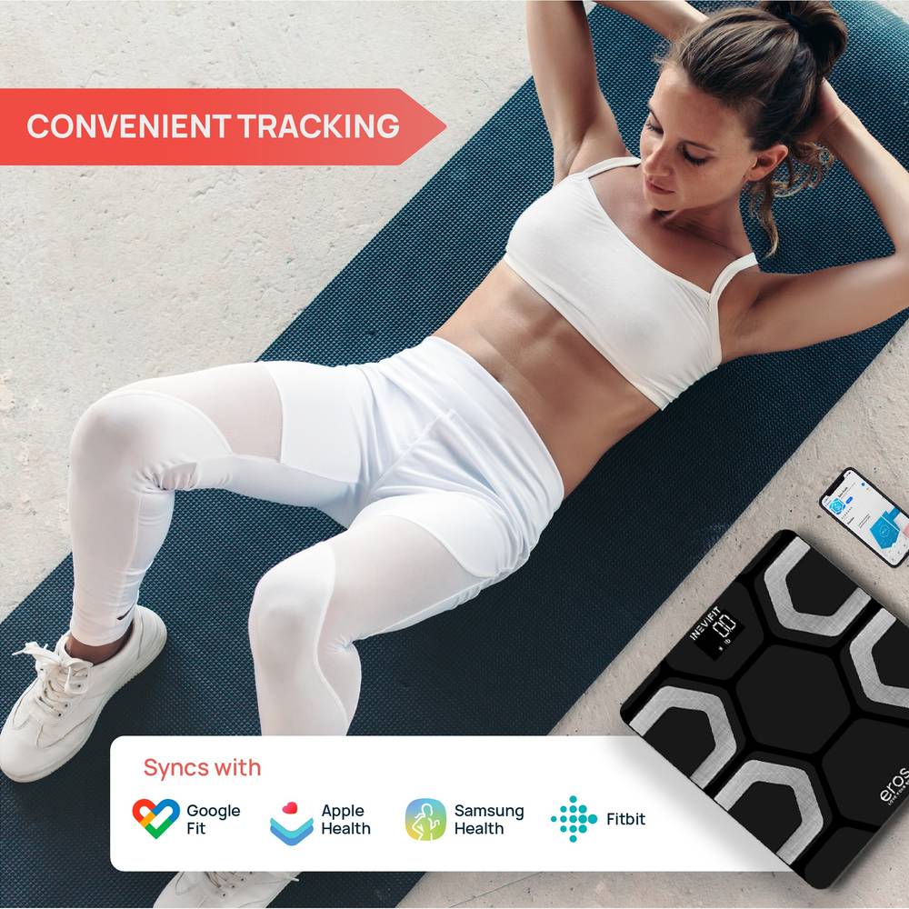 INEVIFIT Eros Bluetooth Smart Body Fat Analyzer Scale   White