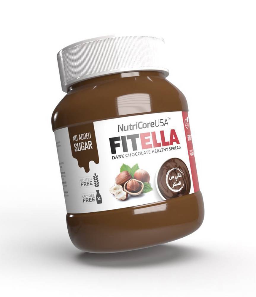 NutriCore Fitella Protein, Sugar Free Chocolate Spread (350g)  Original Chocolate (Max Protein)